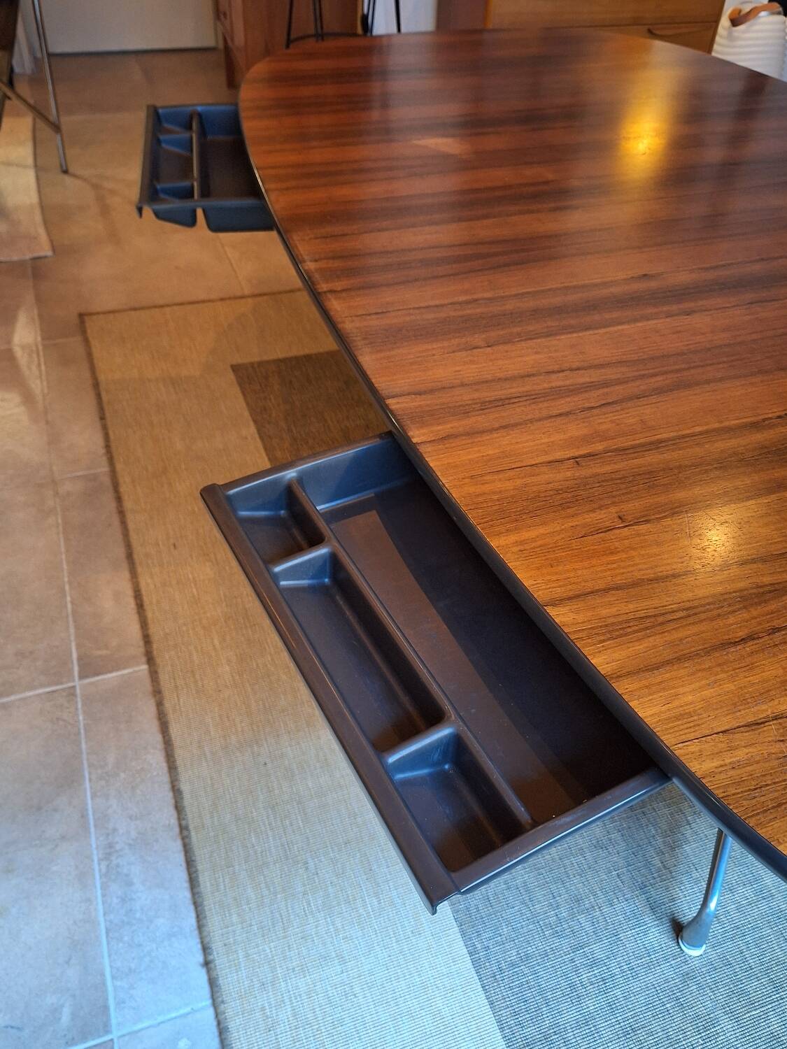 Table (desk) segment in Rosewood by Charles and Ray Eames