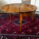 Antique half moon table in walnut