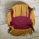 Pouf crapaud velours jaune d’or