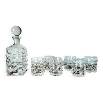 Whisky set with bubbles 1970