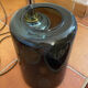 Metal and smoked glass floor lamp