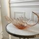 Coupe en verre rose années 50-60