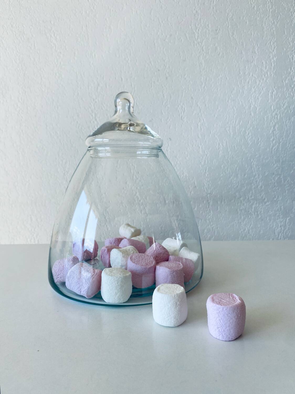 Large glass bottle, apothecary candy box