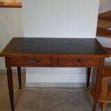 Executive office, black leather top