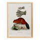 Poster about the beaver, based on an old engraving from 1774.