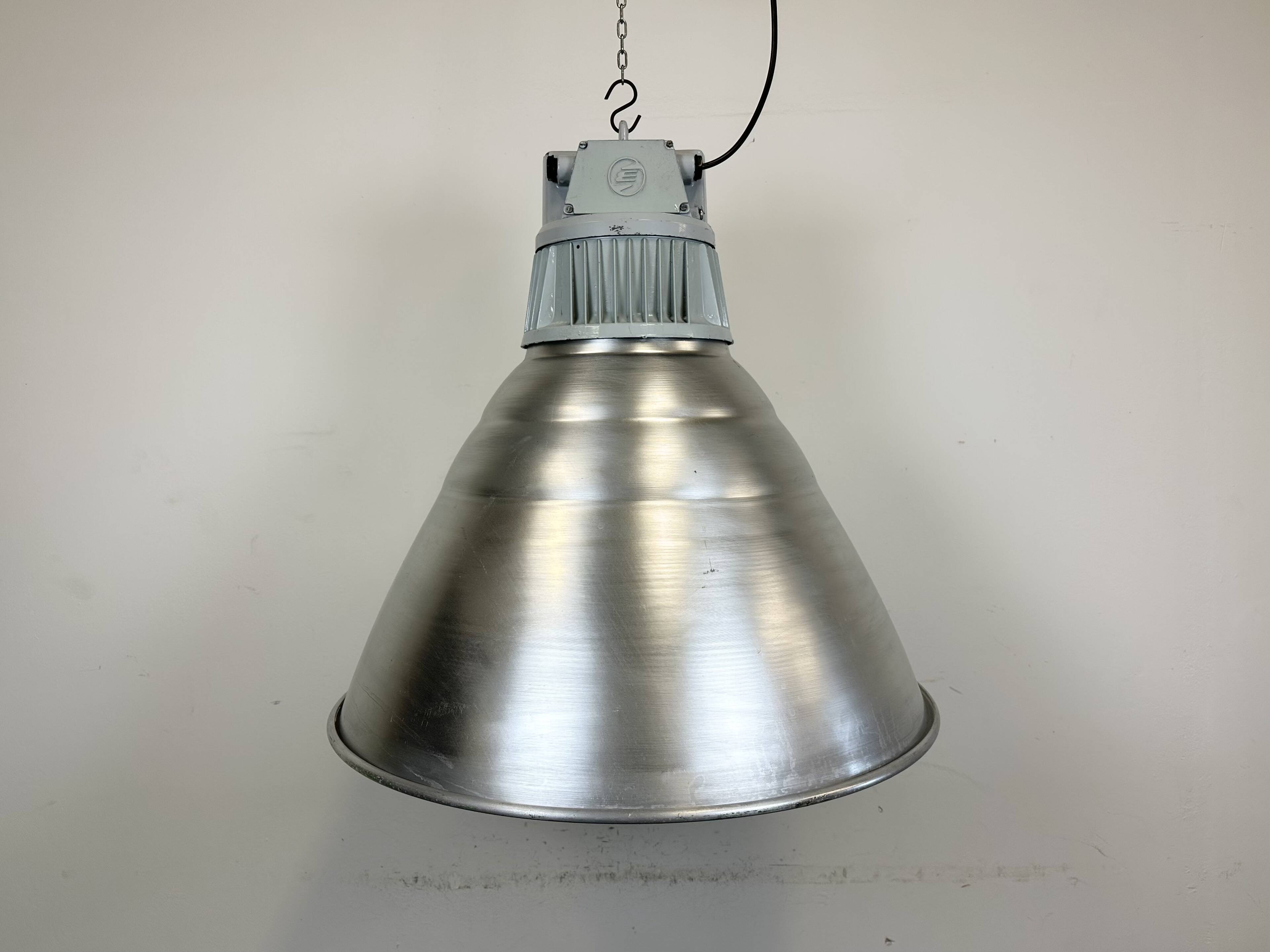 Large Industrial Aluminium Pendant Light from Elektrosvit, 1960s