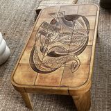 Raymonde Leduc coffee table model "Colombe" Vallauris 1960