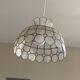 Suspension lampshade in mother-of-pearl 1950 vintage light fixture