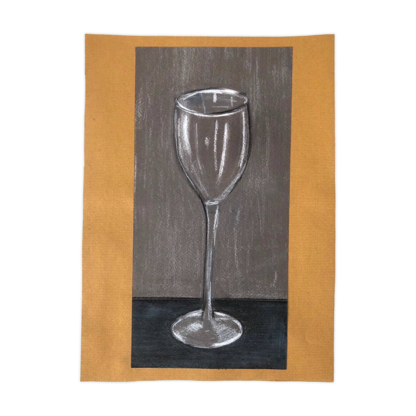 Illustration of a stemmed glass.