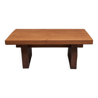 Table basse Wabi Sabi en bois massif années 1960