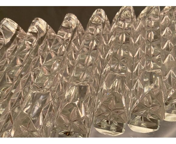 Suite de 13 porte-couteaux en verre cristallin ou cristal pointes de  diamant | Selency