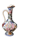 Gien earthenware jug, Peonies model