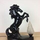 Lampe cheval cabré et flamme