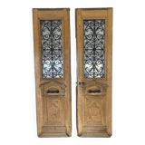 Old double front door in solid oak