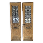 Old double front door in solid oak