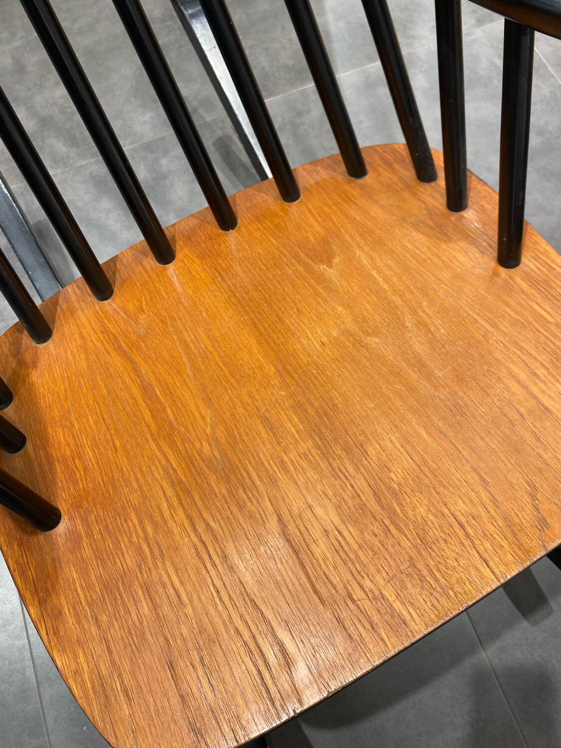 Fauteuil à bascule vintage en hêtre par Varjosen Puunjalostus