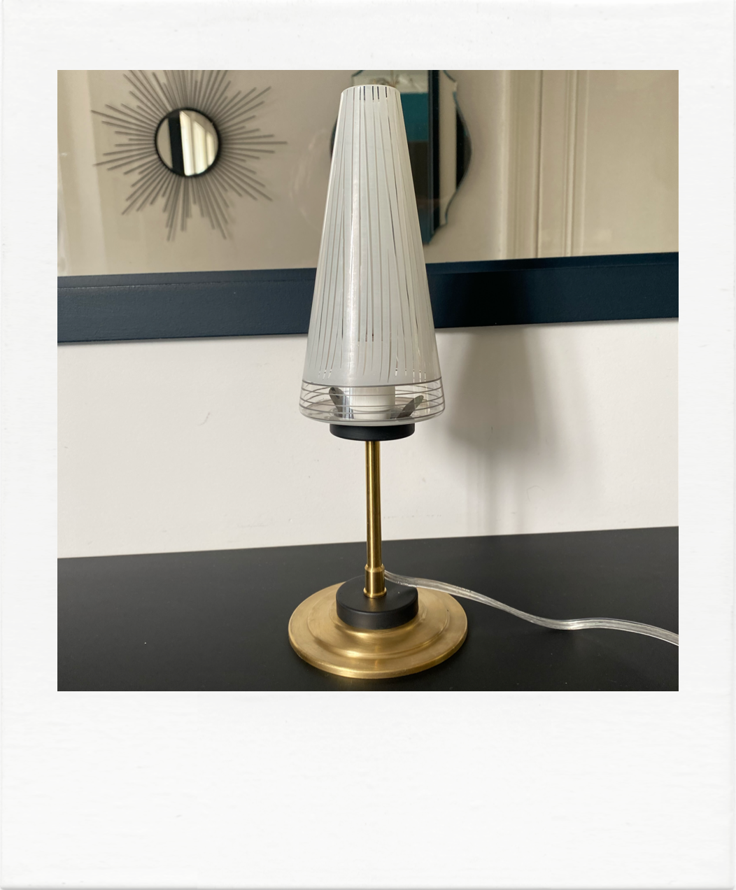 Gatsby, lamp to lay, black and brass colors