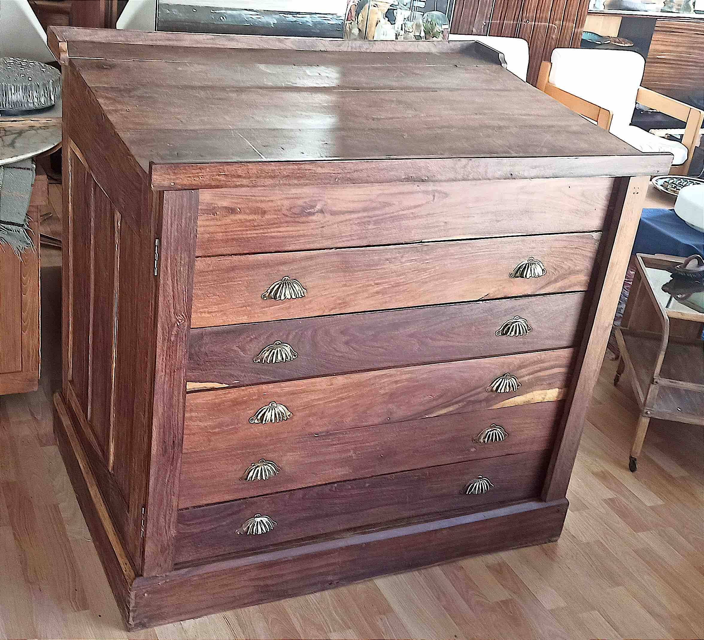 19th century East India Company map cabinet Width 122 cm