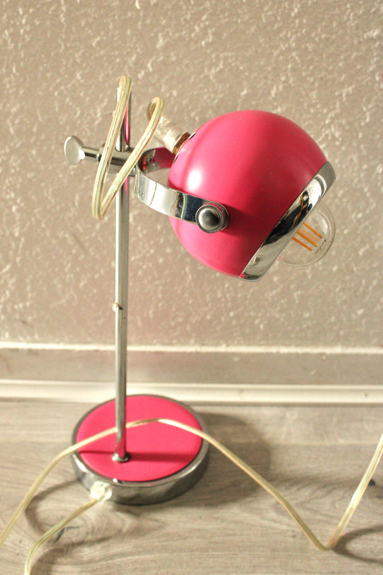 Lampe eyeball rose - Vintage