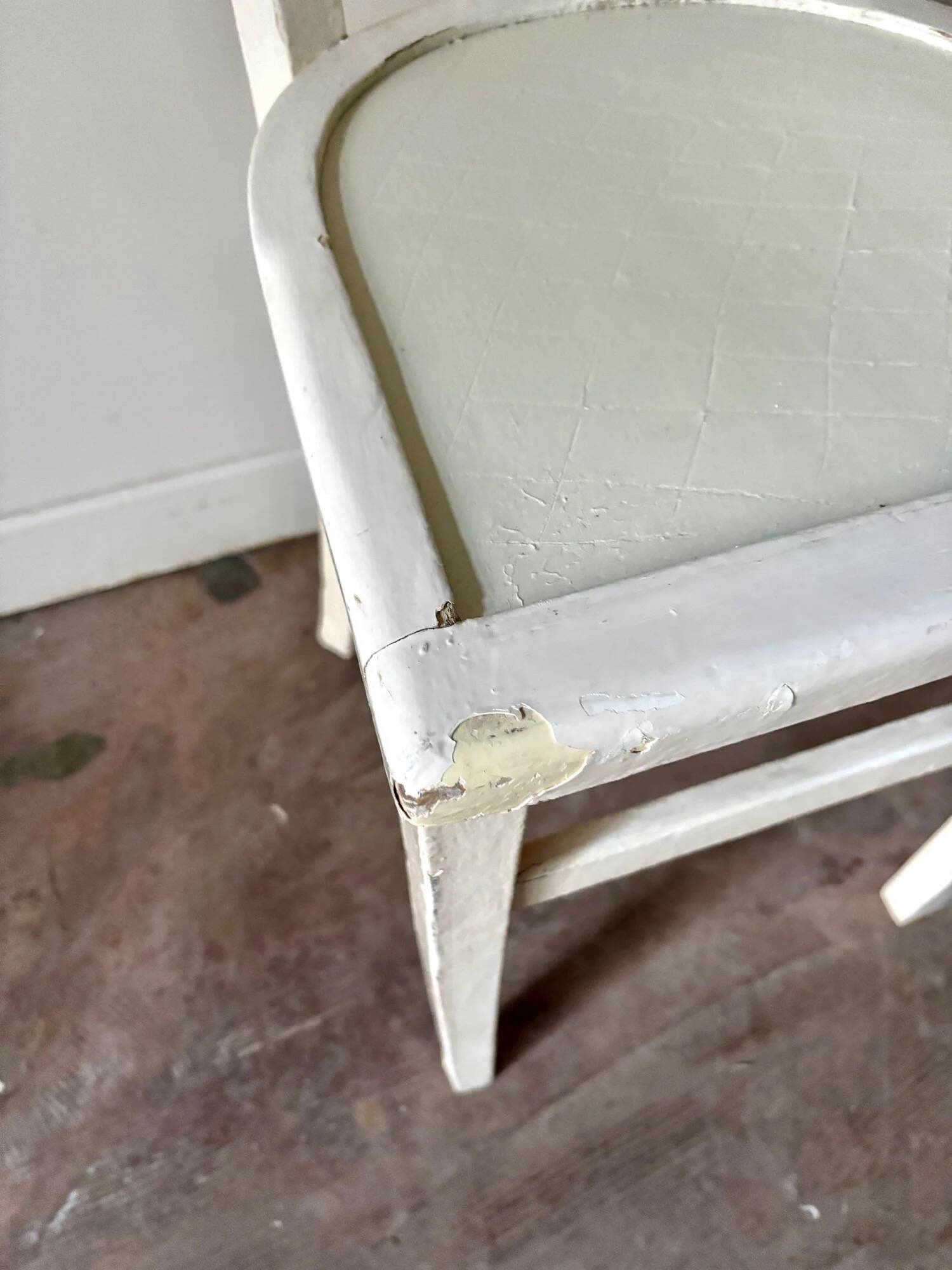 White wooden bistro chair