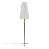 Mid-Century brass floor lamp by Rupert Nikoll, manual switch by Carl Aubock, Austria, 1950.