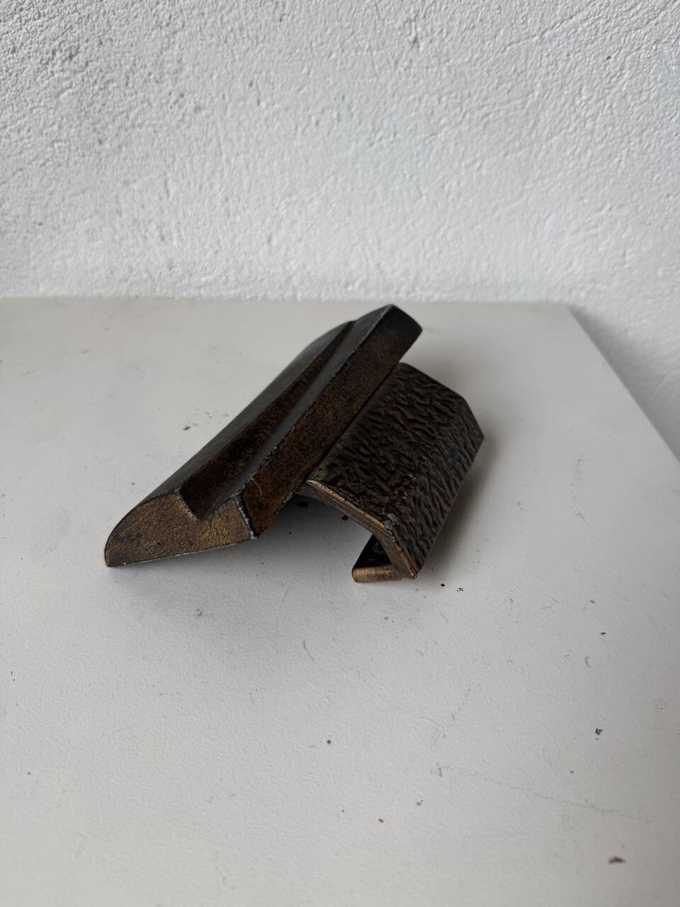 Brutalism bronze door handle