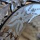 Antique round Venetian mirror in engraved glass