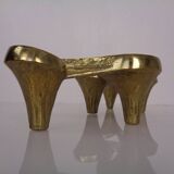 Large Brutalist Bronze Candleholder by Michael Harjes, 1960s