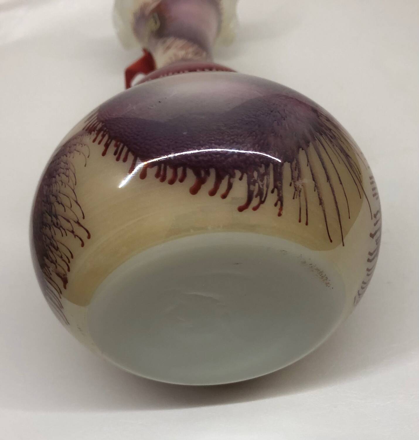 Vase en verre d’opaline soufflé Toscan Stelvia