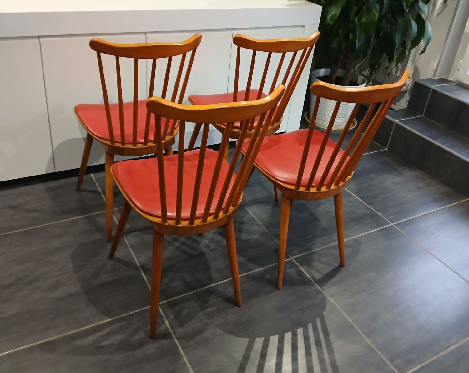 Set of 4 Baumann Menuet chairs, vintage 1970s
