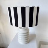 White lacquered metal table lamp from the 60s