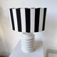 White lacquered metal table lamp from the 60s