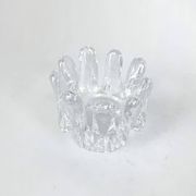 Sunflower glass candle holder, Göran Wärff for Kosta Boda, Sweden, 1970s