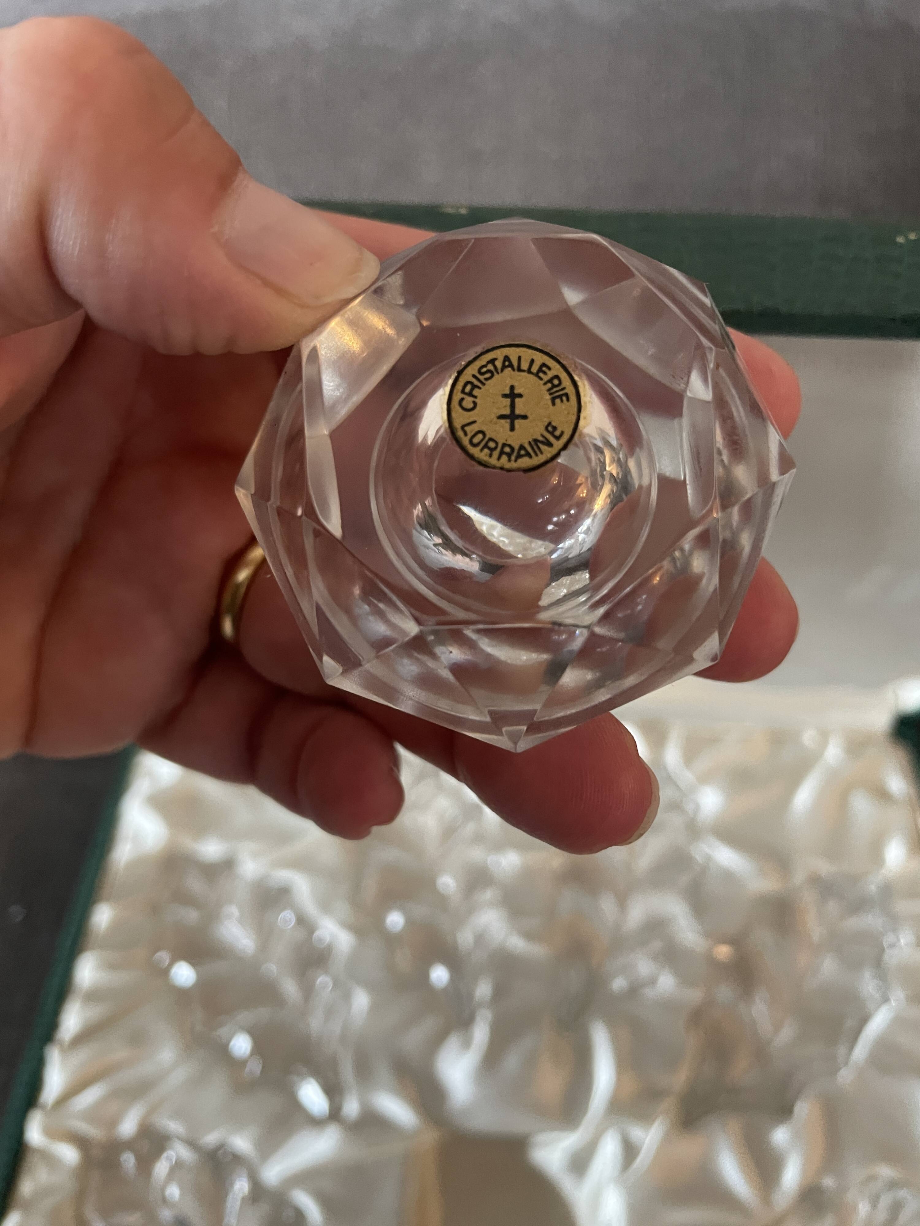 BOX FOR KNIFE HOLDER SALT CELLAR SMALL SPOON IN LORRAINE CRYSTAL DECOR