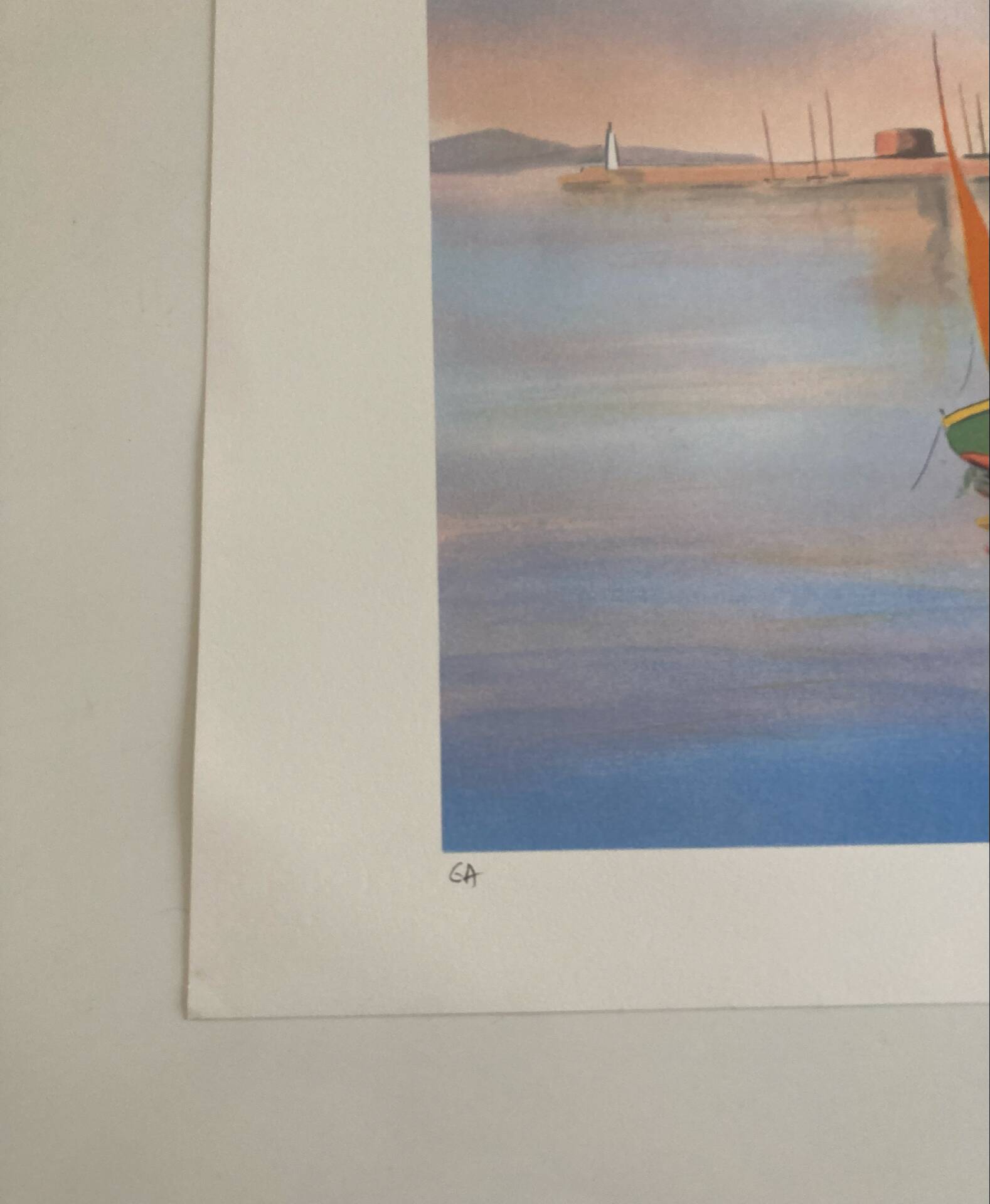 Lithographie signée de l’artiste francais provençal  victor zarou