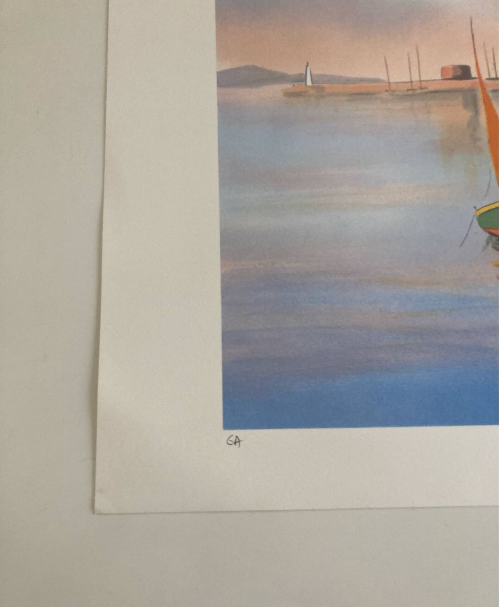 Signed lithograph by the Provençal French artist Victor Zarou.