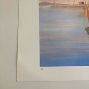 Signed lithograph by the Provençal French artist Victor Zarou.