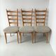 Series of 4 vintage chairs refurbished