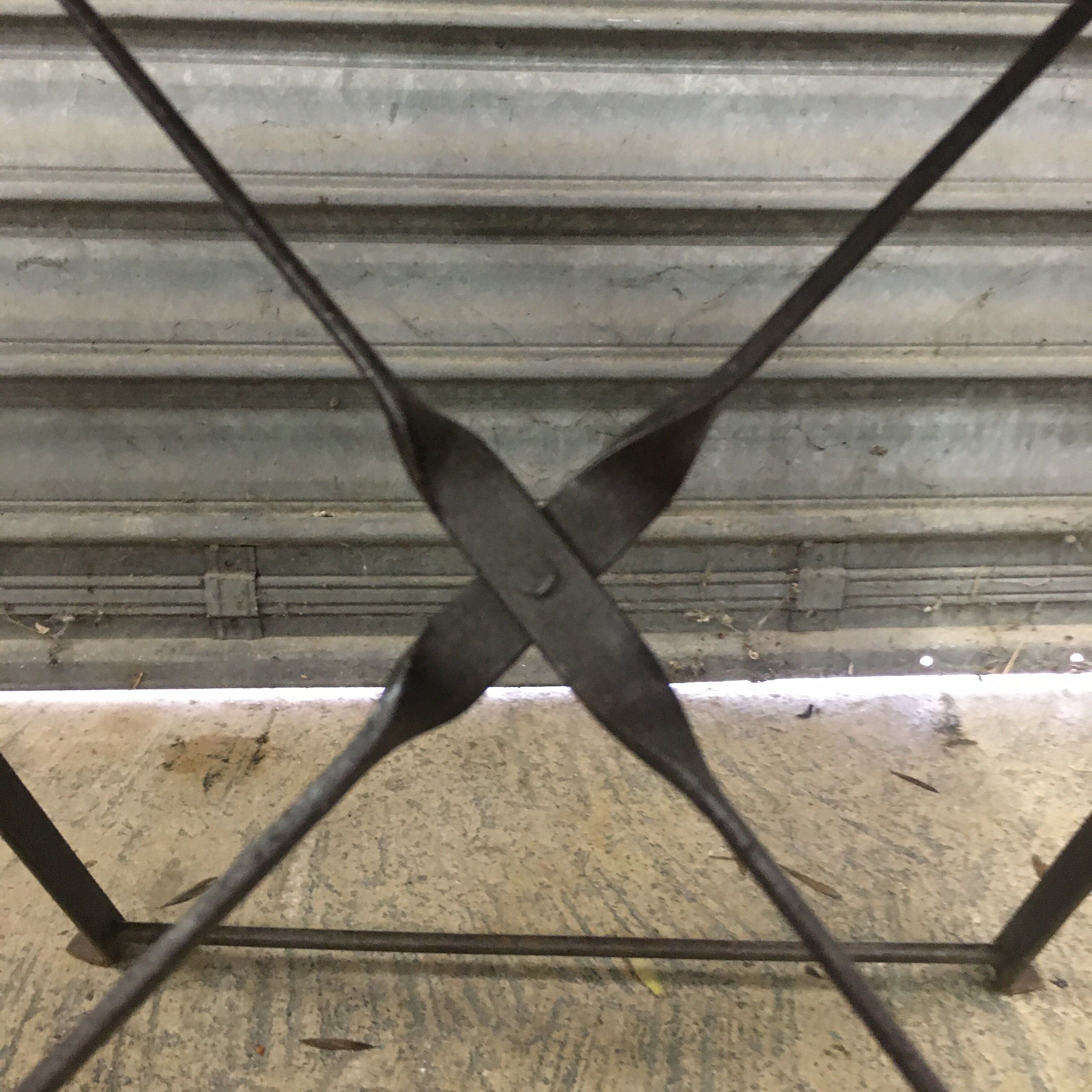 Wrought iron folding garden table