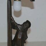 Old art deco bronze lamp