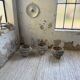 Trio of stone and cement planters, early 1900s