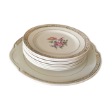 Dessert dish and its 8 plates