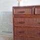 Vintage rattan chest of drawers circa 1960s