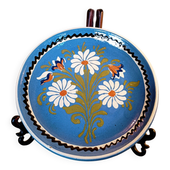 Glazed terracotta plate