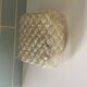 Wall light ceiling light square glass braid amber gold 1970 1980 seventies eighties