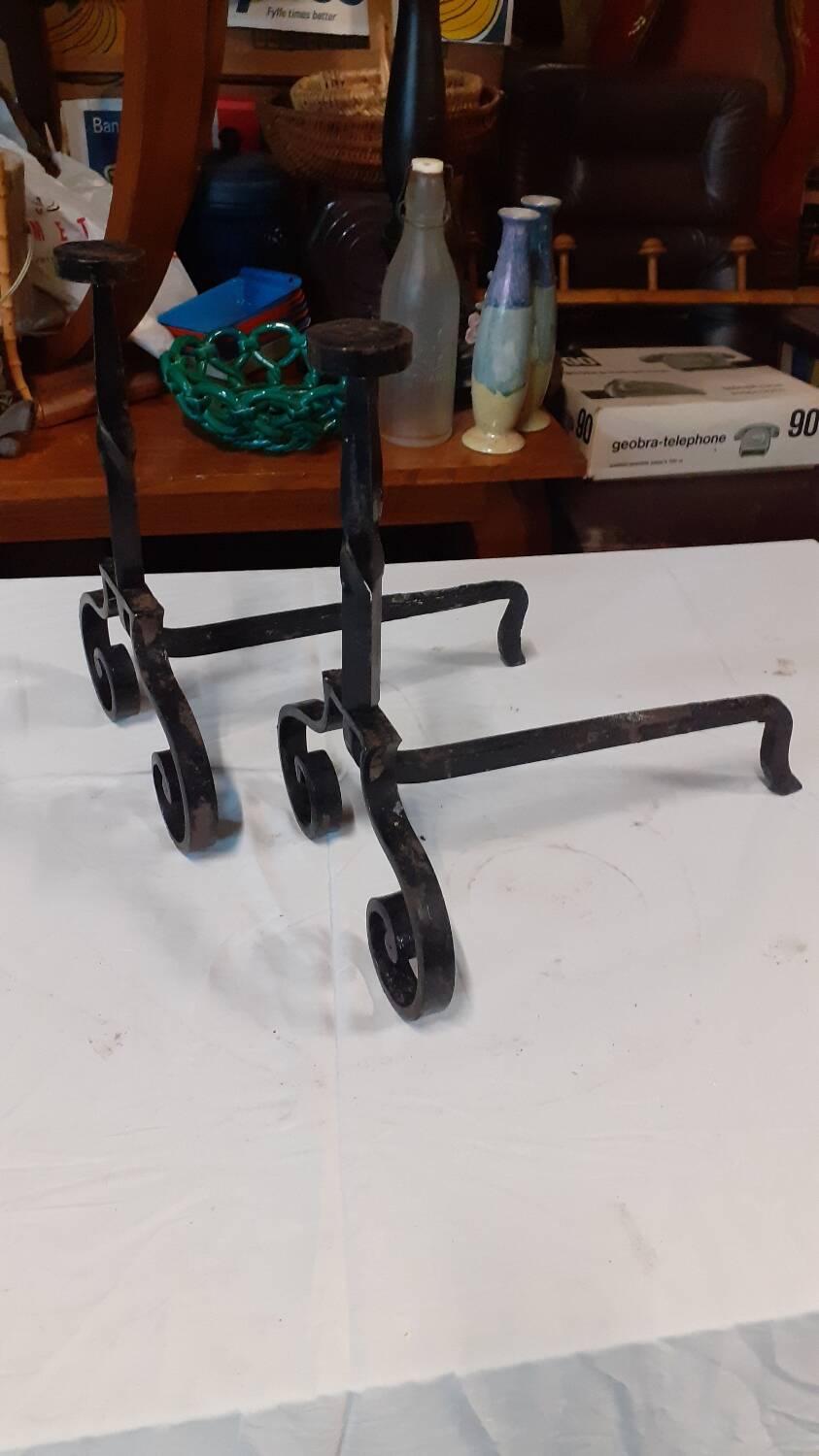 Wrought iron andiron