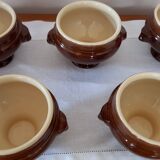 Set of 5 individual soup bowls or tureens