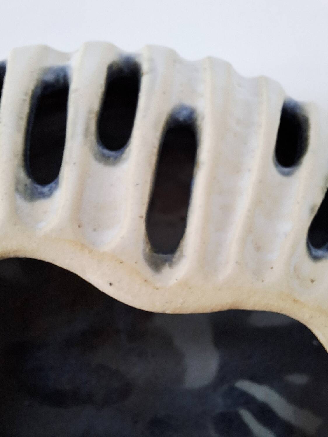 Vintage ceramic openwork vase