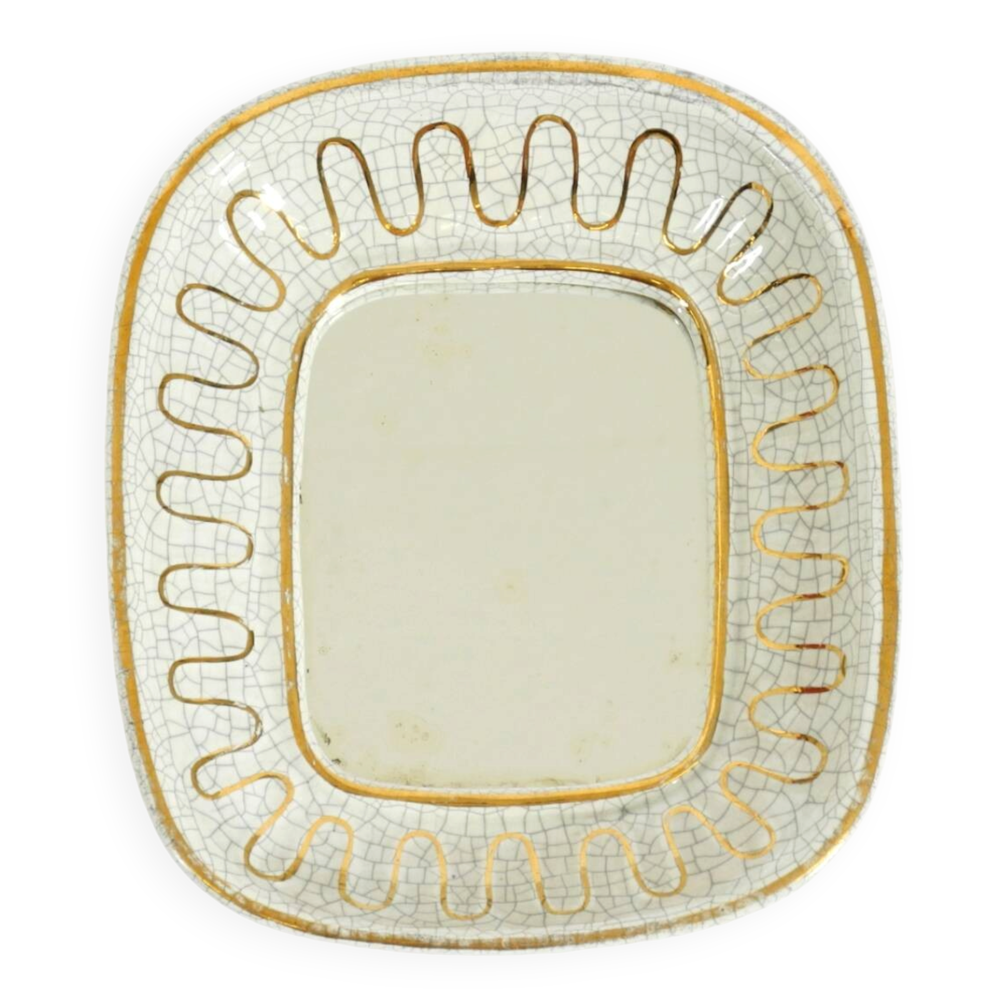 Beautiful small Art Deco ceramic mirror by Gmundner Keramik Austria, 1920