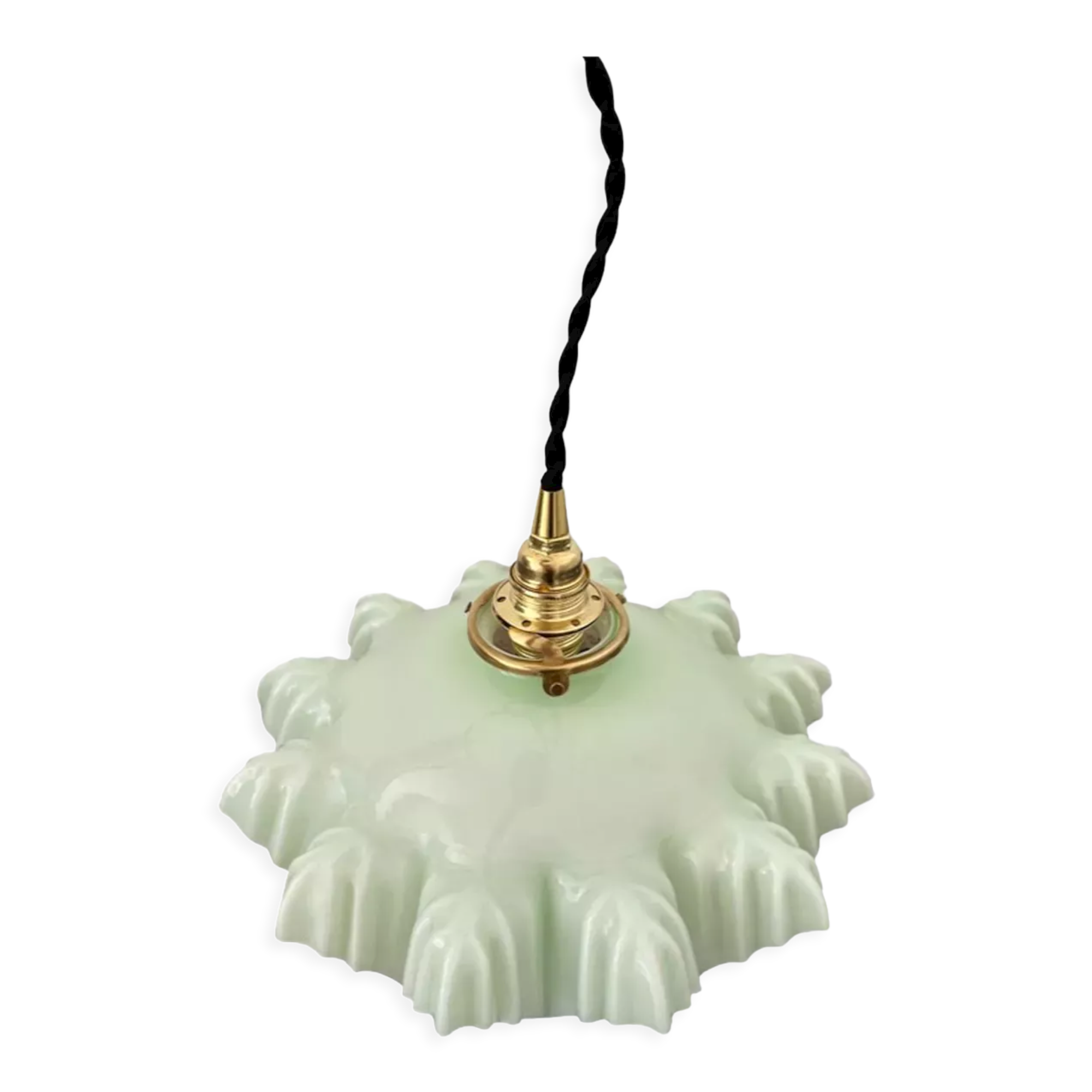 Vintage pendant lamp in electrified pastel opaline to nine